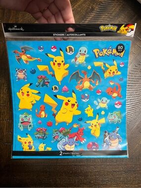 Hallmark Pokémon Stickers 80pcs 2 Sheets